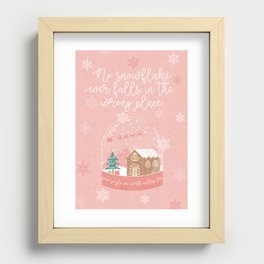 The Christmas Snowglobe Recessed Framed Print