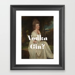 Vodka or Gin? Cocktail Bar Framed Art Print