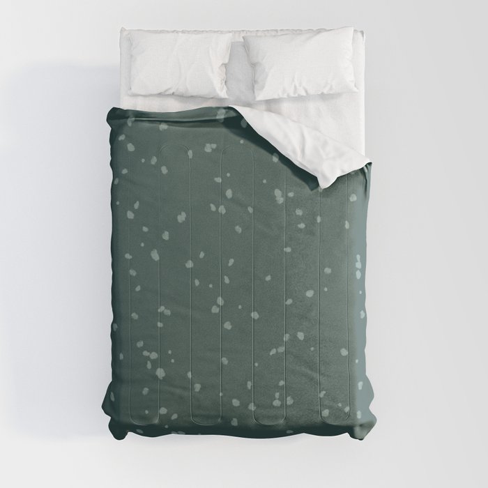 Dotted Forrest Green Pattern Comforter