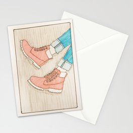 Pastel Boots Stationery Cards