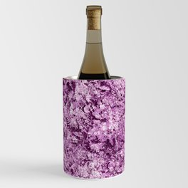 Purple Lavender White Sponge Painting Wine Chiller