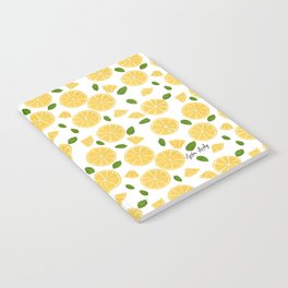 Yellow Lemons-white/ transparent background Notebook
