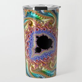 Colorful Slopes Mandelbrot Fractal Travel Mug