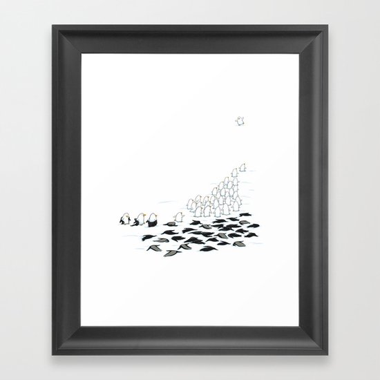 suit down Framed Art Print