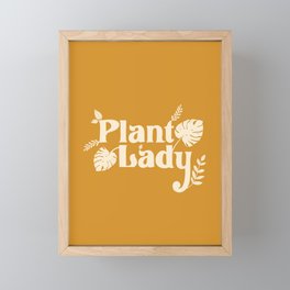 Plant lady Framed Mini Art Print