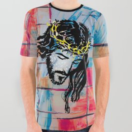 Jesus painting All Over Graphic Tee