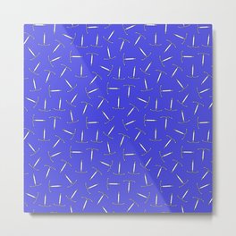 IUD Contraception, Uterus Strong in Blue Metal Print