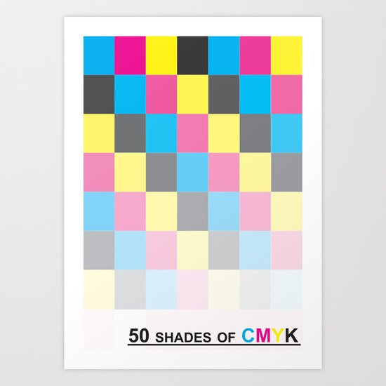 50 shades of CMYK Art Print