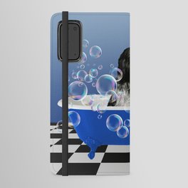 Schapendoes Dog Blue Bathtub Soap Bubbles Android Wallet Case