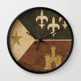 Acadian Flag Wall Clock