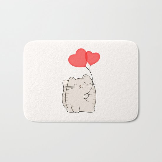 Eli, the love cat Bath Mat