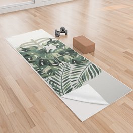 Cat and Plant 56 Yoga Towel