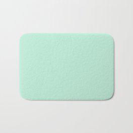 Mint Green Pastel Solid Color Block Spring Summer Bath Mat