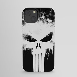 Punisher/Skull White Splat Graphic iPhone Case
