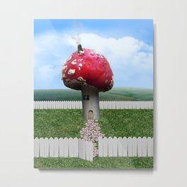 Mushroom House Metal Print