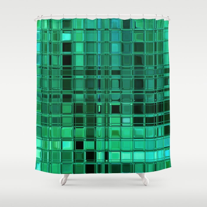 Envy Mosaic Glass Tile Art Shower Curtain