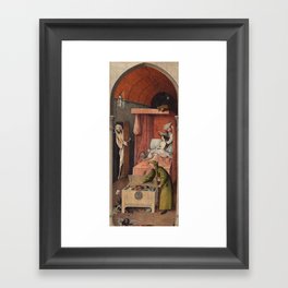 Hieronymus Bosch - Death And The Miser. Framed Art Print