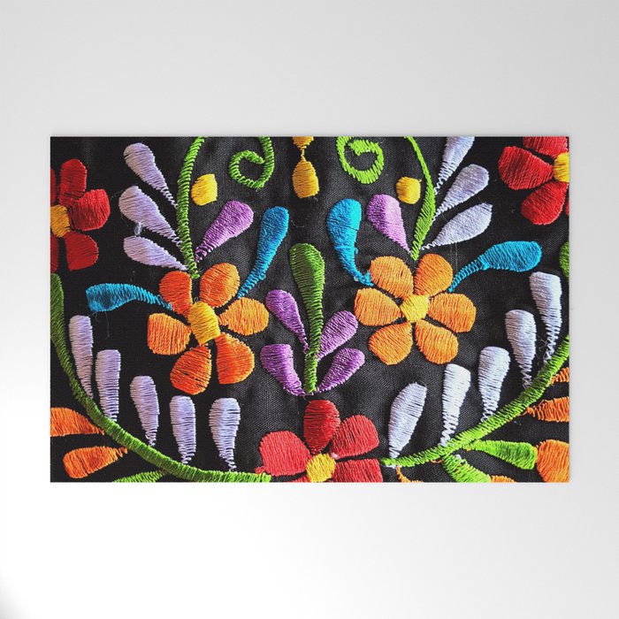Mexican Flowers Welcome Mat