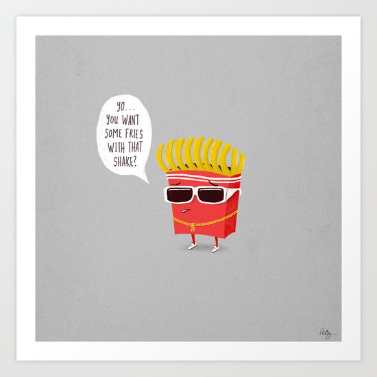 Douche Fries Art Print