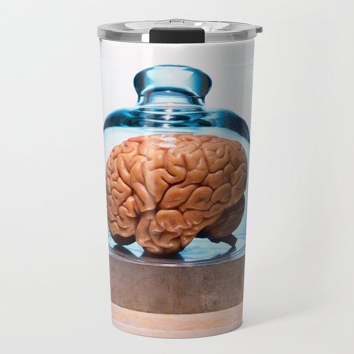 Brain under glass specimen  Travel Mug