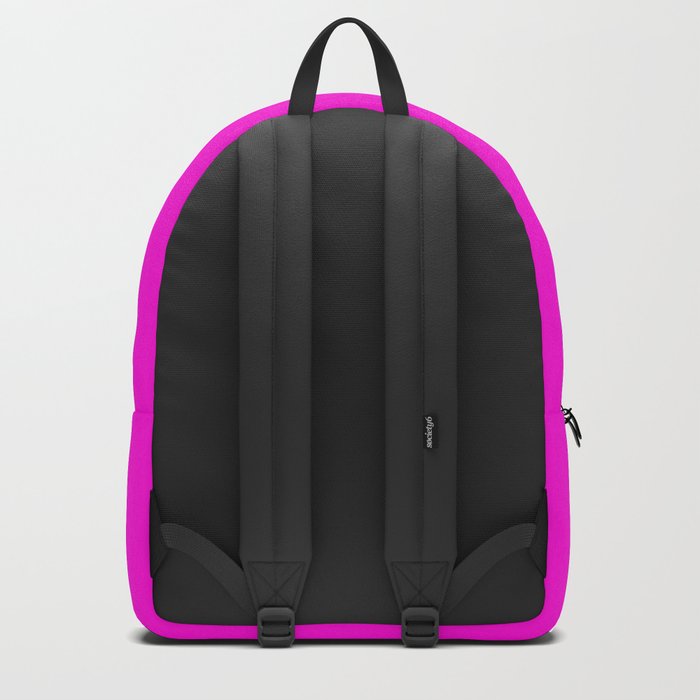 Neon-Pink Pocket Front Functional Backpack