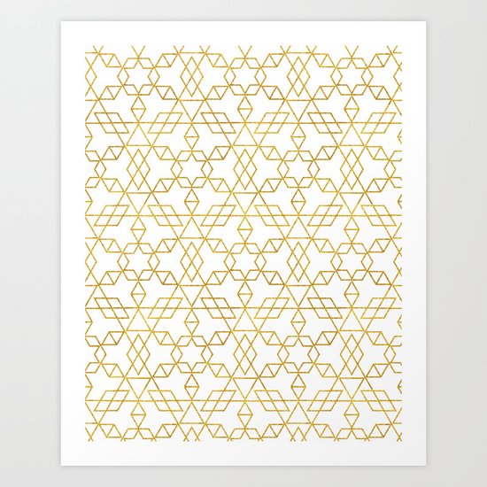 Art Deco Gold #society6 #decor #buyart Art Print