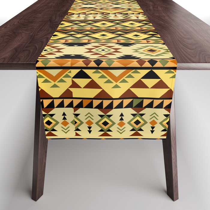 Ethnic aztec repeated pattern Table Runner