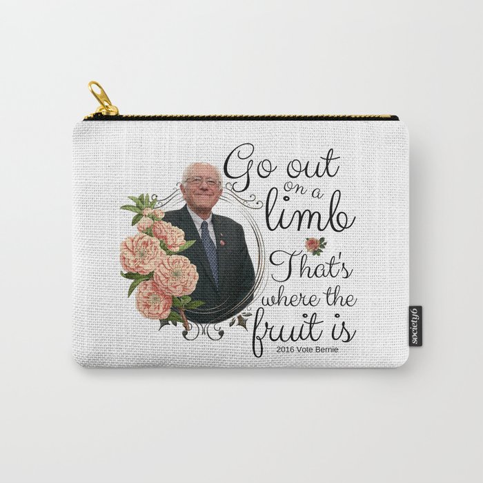 FLORAL BERNIE SANDERS BOB ROSS QUOTE Carry-All Pouch