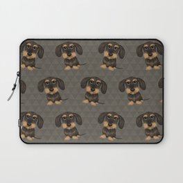 Wirehaired Dachshund | Cute Wire Haired Wiener Dog | Wild Boar and Tan Teckel Laptop Sleeve