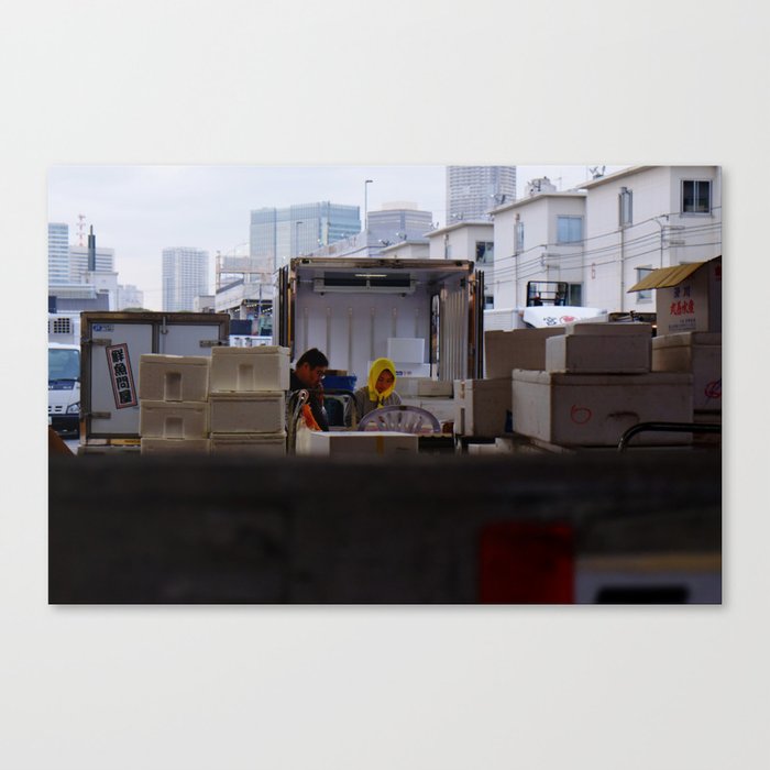 Beauty in the Fish market Canvas Print
