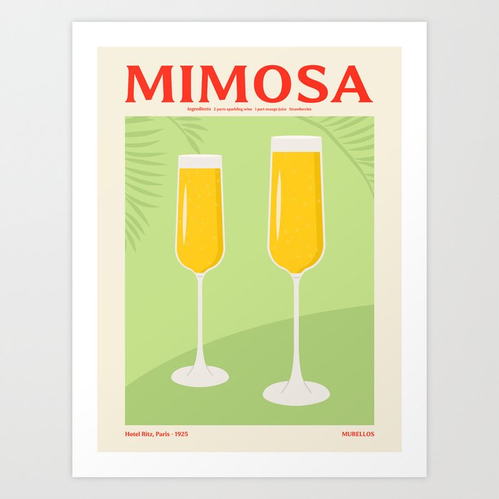 Mimosa Cocktail Art Print