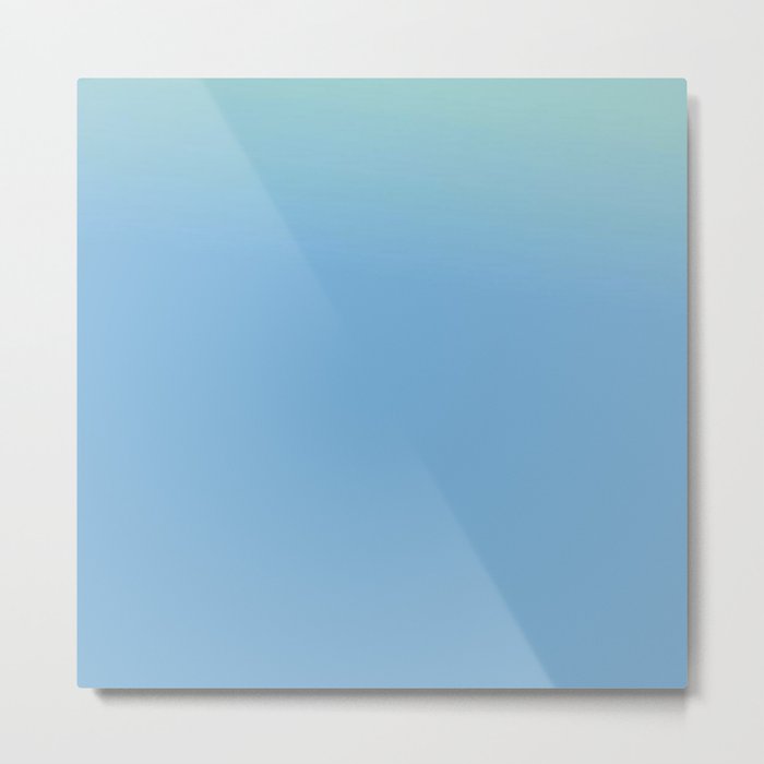 Ombre in Light Blue Metal Print