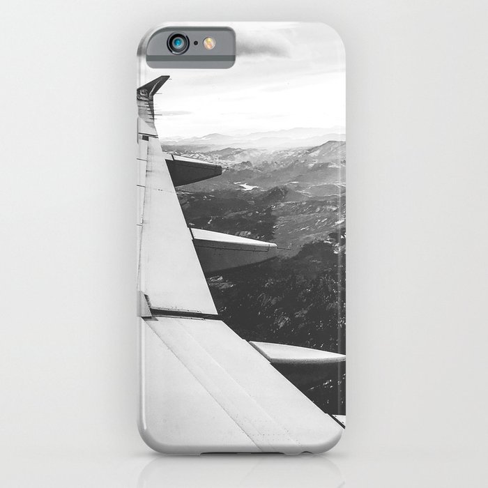 Mountain State // Colorado Rocky Mountains off the Wing of an Airplane Landscape Photo iPhone Case