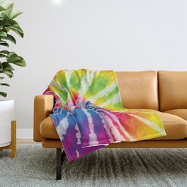 Rainbow Tie Dye #2 Throw Blanket