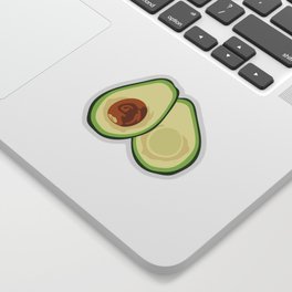 Avocado Halves Sticker