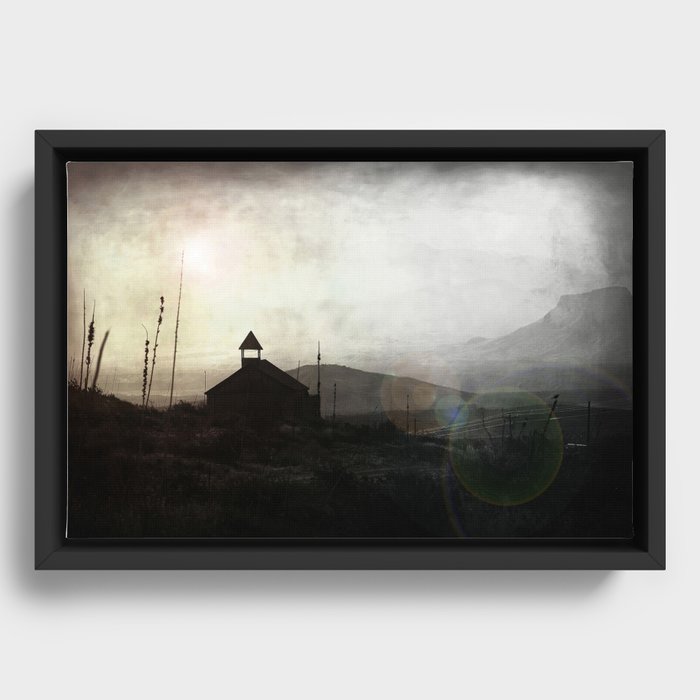 Living in Ghost Town Framed Canvas