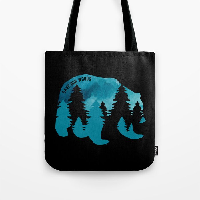 Climate Change Environmental Protection Bear Tote Bag