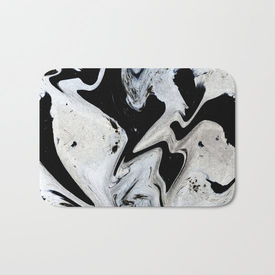 Black_paint Bath Mat