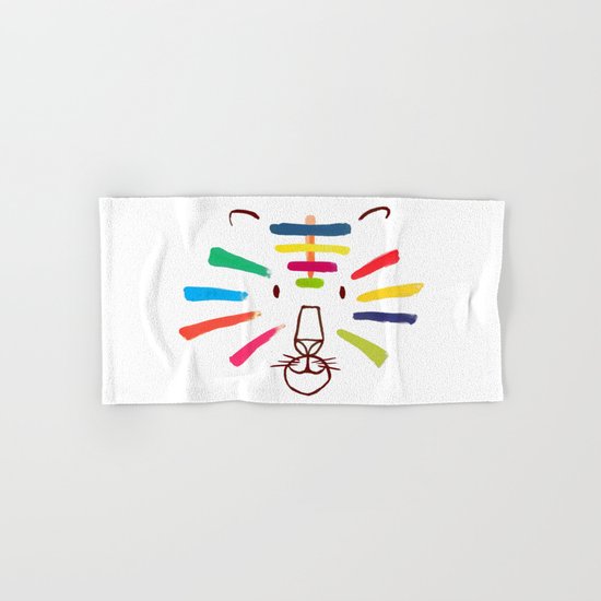 Tiger With Colorful Stripes Hand & Bath Towel