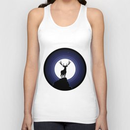 deer and the moon Unisex Tank Top