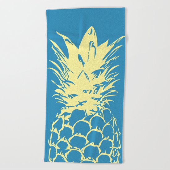 Unique Yellow Pineapple Design Beach Towel