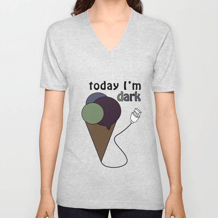 gelatoUsb - today i'm DARK V Neck T Shirt
