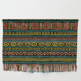 scribble doodle tribal pattern Wall Hanging