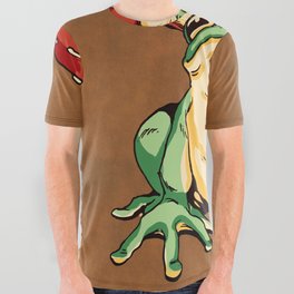 Cottagecore Aesthetic Frog All Over Graphic Tee