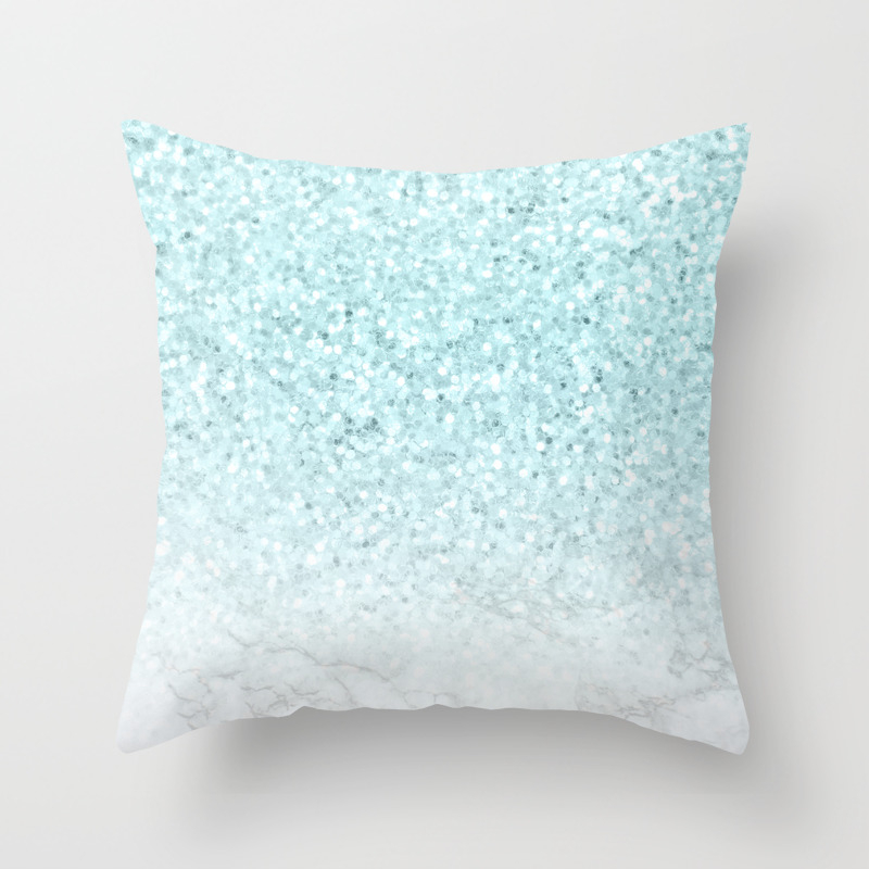 18x18 Popular Colorful Grip Cool Red Blue-Glitter Throw Pillow Multicolor 