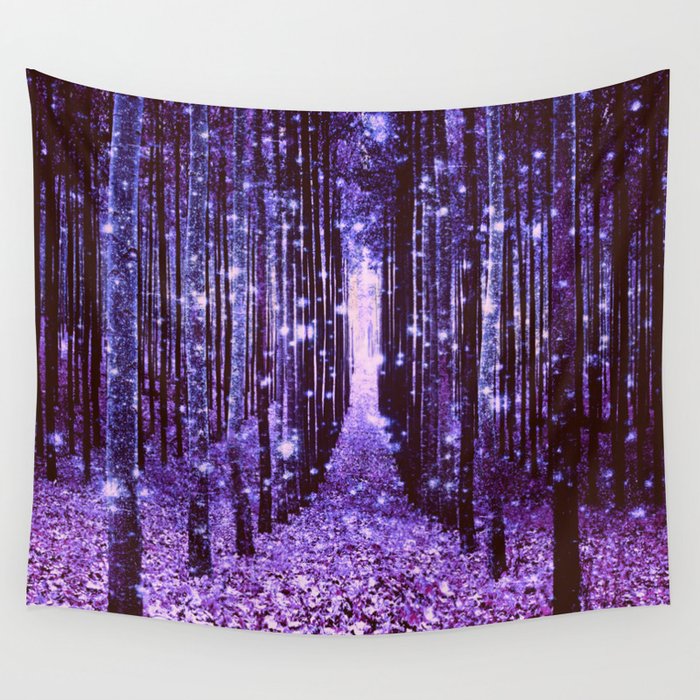 Magical Forest Purple Wall Tapestry