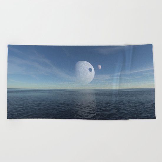 Alien morning Beach Towel