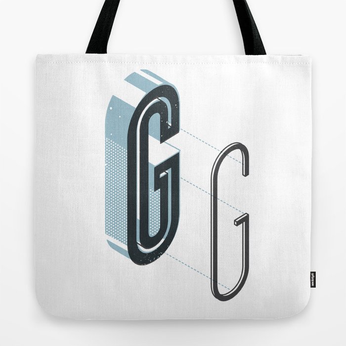 The Exploded Alphabet / G Tote Bag