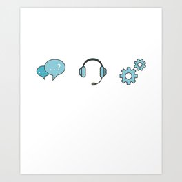 Tech Support IT Technical Engineer Helpdesk Art Print