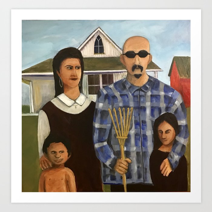 Mexican - American Gothic Art Print